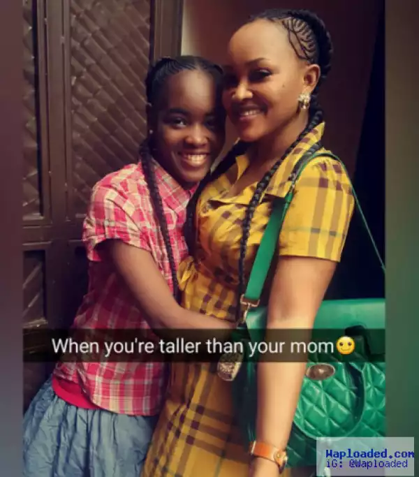 Mercy Aigbe and her daughter rock same hairstyle (photo)